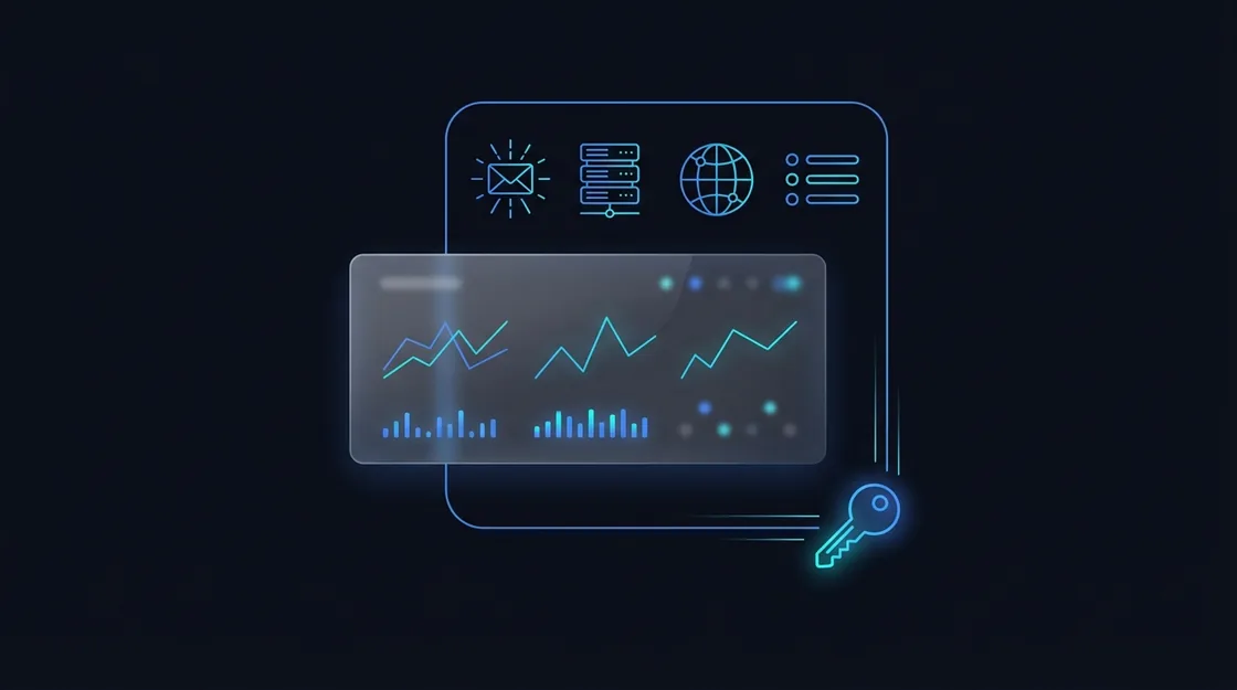 Live client dashboard showing the domains, inboxes, and campaigns you own end to end